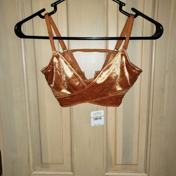 Free People Other - NWT Free People Bra Copper Ginger Combo Velvet sm